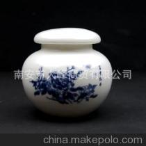 青花牡丹，密封典雅 南安市人峰商貿陶瓷茶葉罐批發詳解